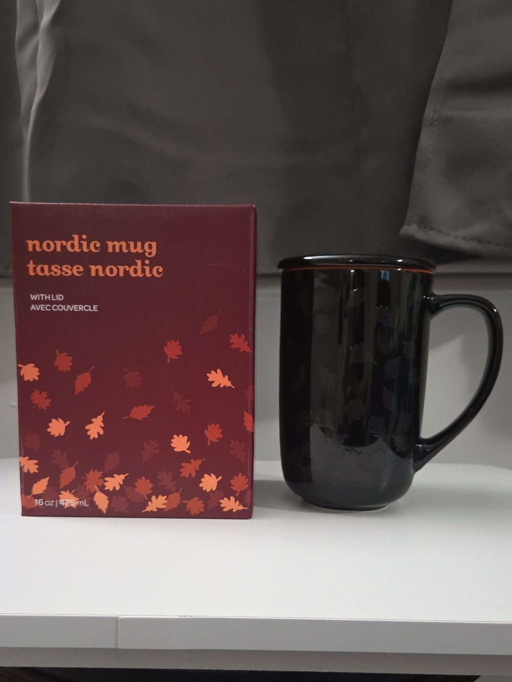 NIB Davidstea FALL LEAVES Colour Changing Nordic Mug Davids Tea Retired LAST ONE